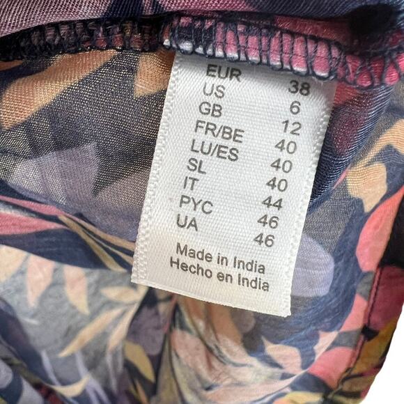 Lascana Tropical Print V-Neck Cover Up Womens Size 6 - Picture 4 of 5